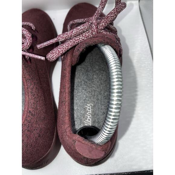 Allbirds Wool Runner Lace Up Athletic Running Shoe Womens Size 8 Burgundy Red - Picture 4 of 8